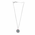 thumbnail image 4 of Jali Pendentif Floral Turquoise Collier en Laiton, 4 of 5