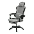 thumbnail image 3 of Fogcroll Gaming Chair Office Chair with Footrest and Massage Lumbar Support,Height Adjustable with 360°swivel and Headrest for Office or Bedroom 300lbs, 3 of 13