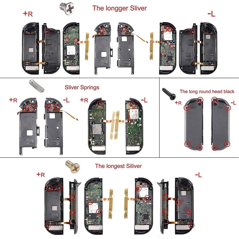 eXtremeRate Clear Red Housing w/Full Set Buttons Replacement Shell