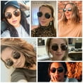 thumbnail image 5 of LifeArt 2 Pack Vintage Round Sunglasses for Men and Women UV400 Protection Outdoor Shades with Black Gold+Rose Gold +1.75 Magnification Frame, 5 of 5