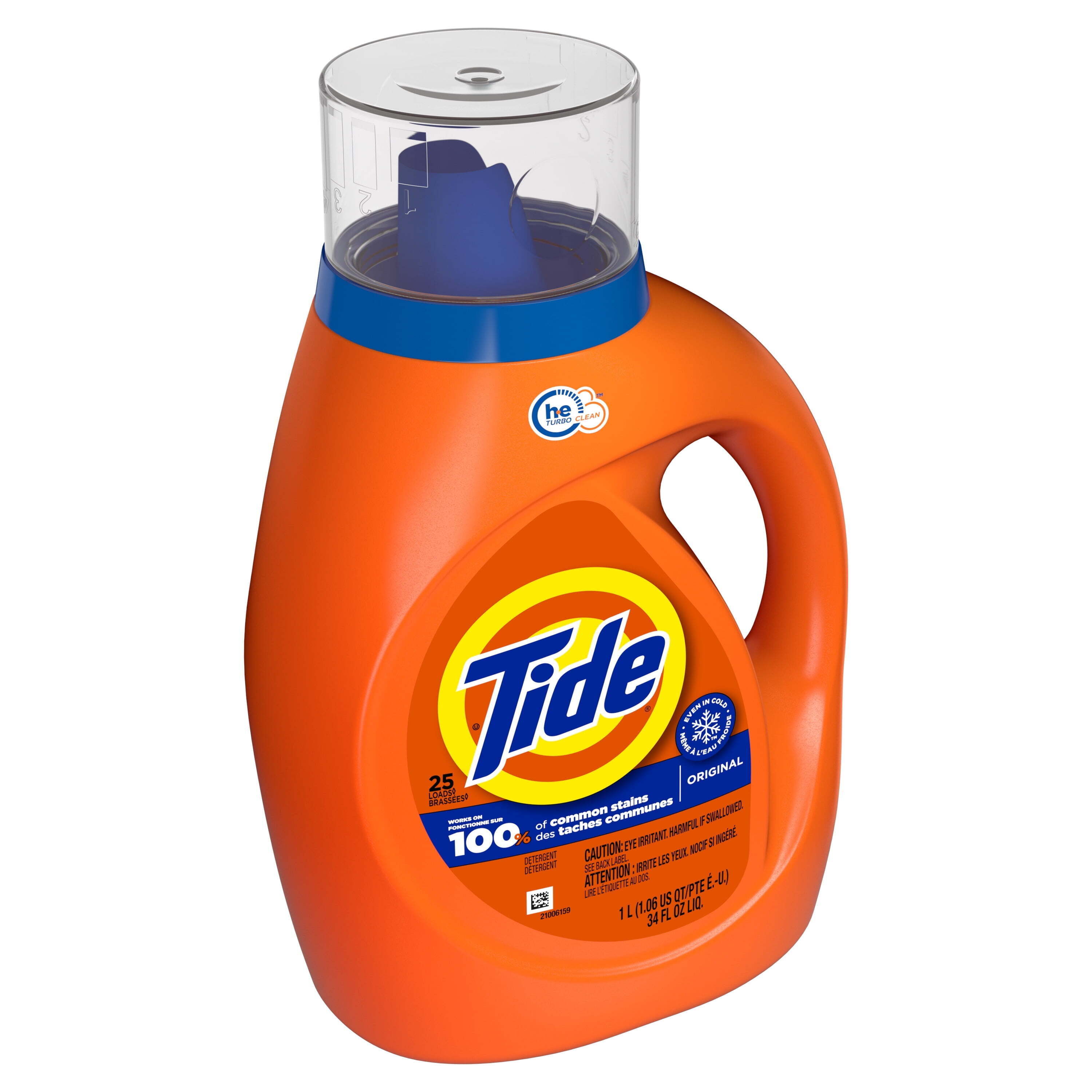 Tide Laundry Detergent Liquid with 6X Boosted Cleaning Power, Original Scent, 32 fl oz, 25 Loads