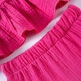thumbnail image 6 of CAUYDY Baby Girls Toddler Summer Outfit Short Sleeve T-shirt Elastic Waist Shorts 2 Piece Short Set Summer Pjs For 18-24 Months 2t 3t 4t 5t Summer Pjs Kids (Sizes 9-12 Months,F02-Hot Pink), 6 of 9