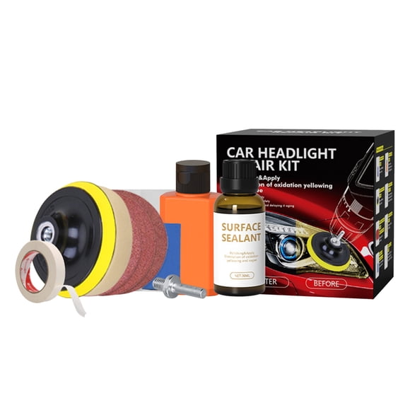 Car Headlight Restoration Kit - Repair Scratches & Yellowing, Lampshade Bright Coating Agent 30ml - Easy DIY Application