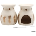 thumbnail image 2 of Hosley Gold Leaf Tealight Warmer, Handpainted, Cream Color, 2 of 10