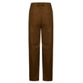 thumbnail image 5 of RYRJJ Women's Corduroy Pants Barrel Mid-Rise Elastic Waist Cord Pants Casual Wide Leg Baggy Trouser with Pockets(Coffee,M), 5 of 7
