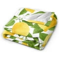 thumbnail image 2 of Lemon Yellow Green Watercolor Blanket, Soft Blankets Flannel Bed Throw Cozy Lightweight Plush Gifts for Women Men Boys Girls Kids Sofa Couch Bedroom Living Rooms Warm All Season, Home Decor, 60"x50", 2 of 6