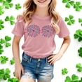 thumbnail image 2 of WhouRiu Girls Fashion Graphic Tees Kids Short Sleeve Crew Neck Tshirt Comfortable Cute Casual Summer T Shirts,8-9 Years, 2 of 4