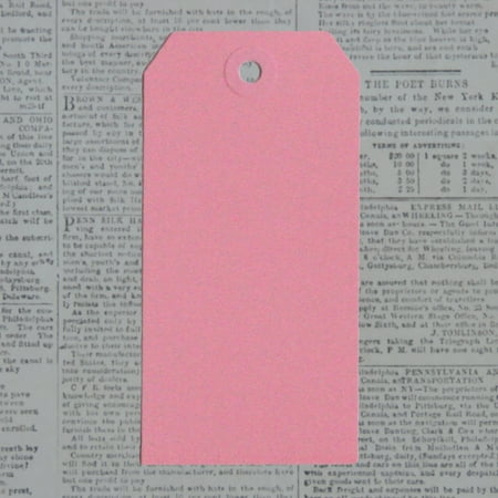 Manila Shipping Tags #2 12/Pkg-Pink Lace, 1.625 Inch X 3.25 Inch