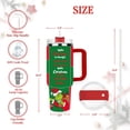 thumbnail image 2 of Funny Christmas Tumbler for Women Men,40 oz Stainless Steel Insulated Travel Tumbler,Christmas Coffee Mug with Lid and Straw Xmas Cups Keep Drinks Cold & Hot,White Elephant Gifts Stocking Stuffer, 2 of 6