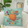 thumbnail image 2 of MKHERT Happy Mother's Day Hand-Drawn Calligraphy Pillow Covers Pillowcase Throw Pillows 18x18 inch, 2 of 2