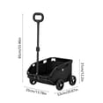 thumbnail image 3 of 4 Wheels Folding Pink Pet Dog Stroller, Lightweight Travel Cart for Small Dogs Cats, Portable Carrier Wagon for Walking Shopping Outdoor Play (Black), 3 of 7