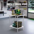thumbnail image 4 of VEVOR Stainless Steel Prep Table, 24 x 30 x 34 Inch, 700 lbs Load Capacity, Heavy Duty Metal Worktable with 3 Adjustable Height Levels, Commercial Workstation for Kitchen Garage Restaurant Backyard, 4 of 9