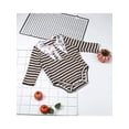 thumbnail image 4 of Sedceaty Baby Romper, Halloween Stripe Cartoon Patterns Lapel Long Sleeve Bodysuit for Girls Boys, 0-3 Years, 4 of 9