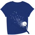 thumbnail image 2 of Bovemsi Women's Spring Round Neck Dandelion Printed Loose Casual Short Sleeved T Shirt, Blue Women's Summer Short Sleeve T-Shirts, XXL, 2 of 4