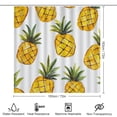 thumbnail image 2 of 4 Pcs Shower Curtain Set with Rugs Include Waterproof Shower Curtain Non-Slip Rug Toilet Lid Cover Bath Mat Yellow Pineapples Bath Curtain Pineapple Summer Fresh Fruits, 2 of 8