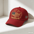 thumbnail image 5 of Trgacdwlo 250 Year American Anniversary Cap Unisex Embroidered Adjustable Patriotic Hats American Flag Distressed Retro Baseball Caps Red, 5 of 7