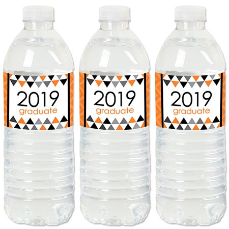 Orange Grad - Best is Yet to Come -  Orange 2019 Graduation Party Water Bottle Sticker Labels - Set of (Best Water Bottle With Filter 2019)