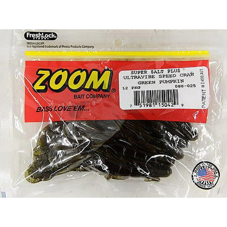 2 pack) Zoom U-V Speed Craw 3.5'' Green Pumpkin 12pk - Walmart.com