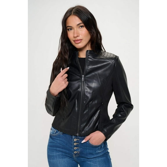 Coalition LA Zip Up Vegan Moto Jacket