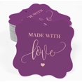 thumbnail image 2 of Inkdotpot Pack Of 100 Real Rose Gold Foil Bracket Shape Paper Tags Made With Love Wedding Favor Hang Tags, 2 of 7