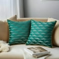 thumbnail image 2 of Unique Bargains 2pcs Satin Throw Pillow Covers for Sofa Bed Room Dark Green 18" x 18", 2 of 6