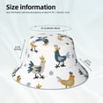thumbnail image 5 of Kdxio Reflective Bucket Hat - Farm Roosters Print Bucket Hat for Men,Women, 5 of 9