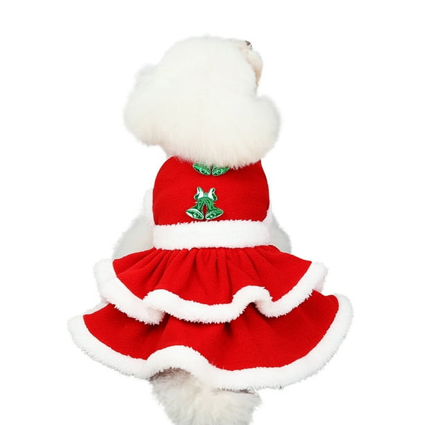 Deals Dog Christmas Dress Pet Red Skirt Dog Santa Suit Dog Warm Hoodies