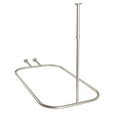 thumbnail image 3 of Utopia Alley Rustproof Wall Mounted Hoop Shower Rod for Clawfoot Tub, Nickel, 3 of 10