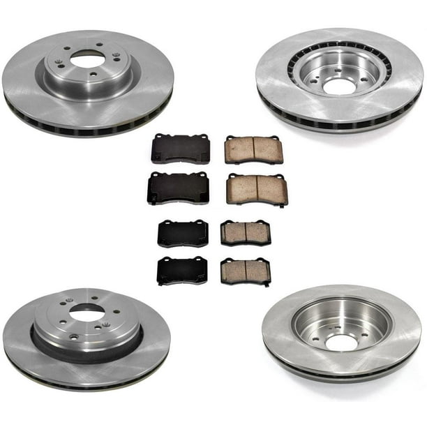 Disc Rotors Ceramic Brake Pads w Brembo 4 Piston for Hyundai Genesis