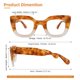 thumbnail image 3 of SOPHILY Lentes de lectura bifocales 3 pares +1.25 con armazón grueso, 3 of 6