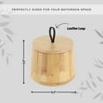 thumbnail image 2 of Evideco French Home Goods Bamboo Cotton Box Only Chic Fun Bamboo Bathroom Canisters, 2 of 7