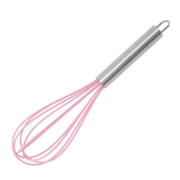 Batidor de silicona, batidor de alambre de acero inoxidable, batidores de cocina resistentes al calor para utensilios de cocina antiadherentes, batidor de huevos con globo, batir, batir, espumar y