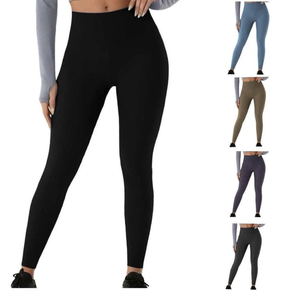 FRSASU High Waisted Leggings for Women Hip Lifting Soft Tummy Control Yoga Pants for Workout Athletic Plus Size Purple