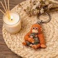 thumbnail image 7 of Protect Punch The Monkey Keychain - Cute Monkey Holding Plush Toy Keyring, Soft Stuffed Animal Pendant for Backpack, Purse, and Car Keys, Approx 3 Inch Miniature Orangutan Plush Keychain, 7 of 7