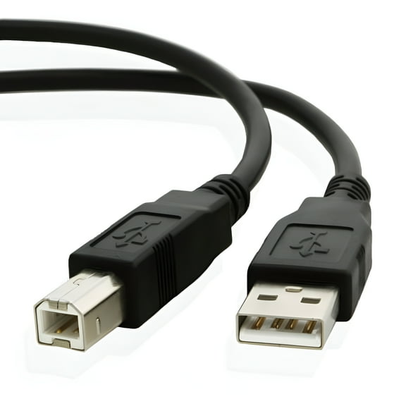 HP PSC All-in-One Printer USB 2.0 Cable Cord A-B 25 feet - Black