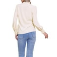 thumbnail image 3 of Allegra K V Neck Vintage Blouse for Women's Ruffle Collar Long Sleeve Casual Blouses M Apricot, 3 of 6