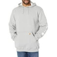 thumbnail image 2 of Carhartt Men's Signature Sleeve Logo Midweight Sweatshirt Hooded,Heather Grey,Large, 2 of 4