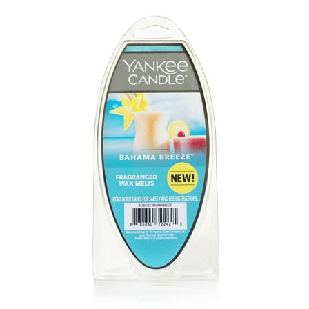 Yankee Candle Bahama Breeze Fragranced Wax Melts, 1 Pack of 6, 2.6 oz