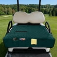 thumbnail image 2 of Psesaysky Universal Golf Cart Seat Covers for Club Car, Foldable, Washable, Breathable, Non-Slip Seat Towel Blanket with 4 Pockets for Golf Lovers, Dark Green, 2 of 8