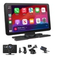 thumbnail image 1 of Pantalla Carplay portátil de 9" para automóvil, Carplay inalámbrico y estéreo para automóvil Android, navegación GPS con pantalla táctil 4K Dash Cam/cámara de respaldo 1080P, 1 of 5