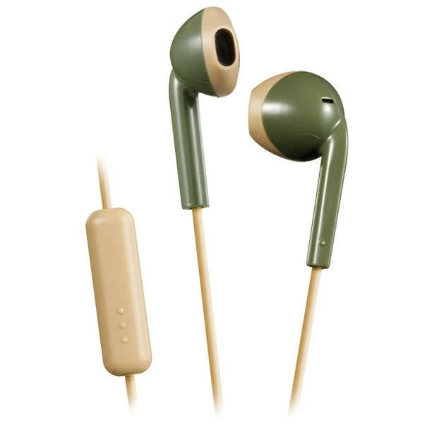 JVC HAF19MGC Retro InEar Wired Earbuds with Microphone (Green)