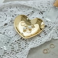 thumbnail image 3 of Mainstays Gold Ceramic Decorative Heart Tabletop Trinket Tray, 3 of 12