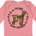 thumbnail image 4 of Inktastic Future Goat Farmer with Cute Goats and Hoof Prints Boys or Girls Long Sleeve Baby Bodysuit, 4 of 5
