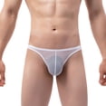 thumbnail image 1 of toraway Men Solid Color Breathable Low Waist Knitted Mesh Briefs S, 1 of 4