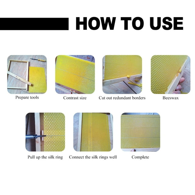 Beeswax Sheets,10pcs Bee Beeswax Bee Tool Supplies Beehive Frame Portable Beeswax Beehive Frame Hive Tool Candle Wild Bee Tool Bee Beeswax Beehive Frame Portable Wild Supplies Hive Tool Syoo Yaliya