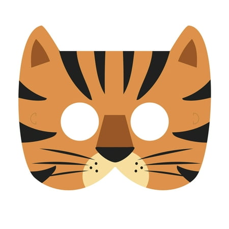 Way to Celebrate! Jungle Animals Paper Party Masks, 8ct
