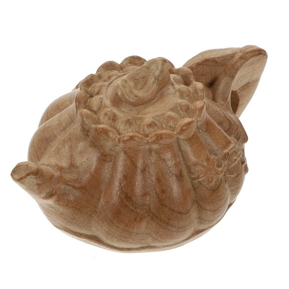 UNOMOR 1Pcs Tea Time Decor Peach Wood Novelty Teapot for Families and Friends