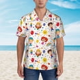 thumbnail image 4 of Lsque Childrens Party pattern Hawaiian Shirt for Men, Unisex Summer Beach Casual Short Sleeve Button Down Shirts-Large, 4 of 9