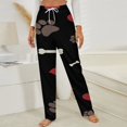 thumbnail image 3 of Love Paws Heart Winter Female Pants Flannel High Waist Women Pants Lady Warm Straight Leg Plush Trousers, 3 of 7