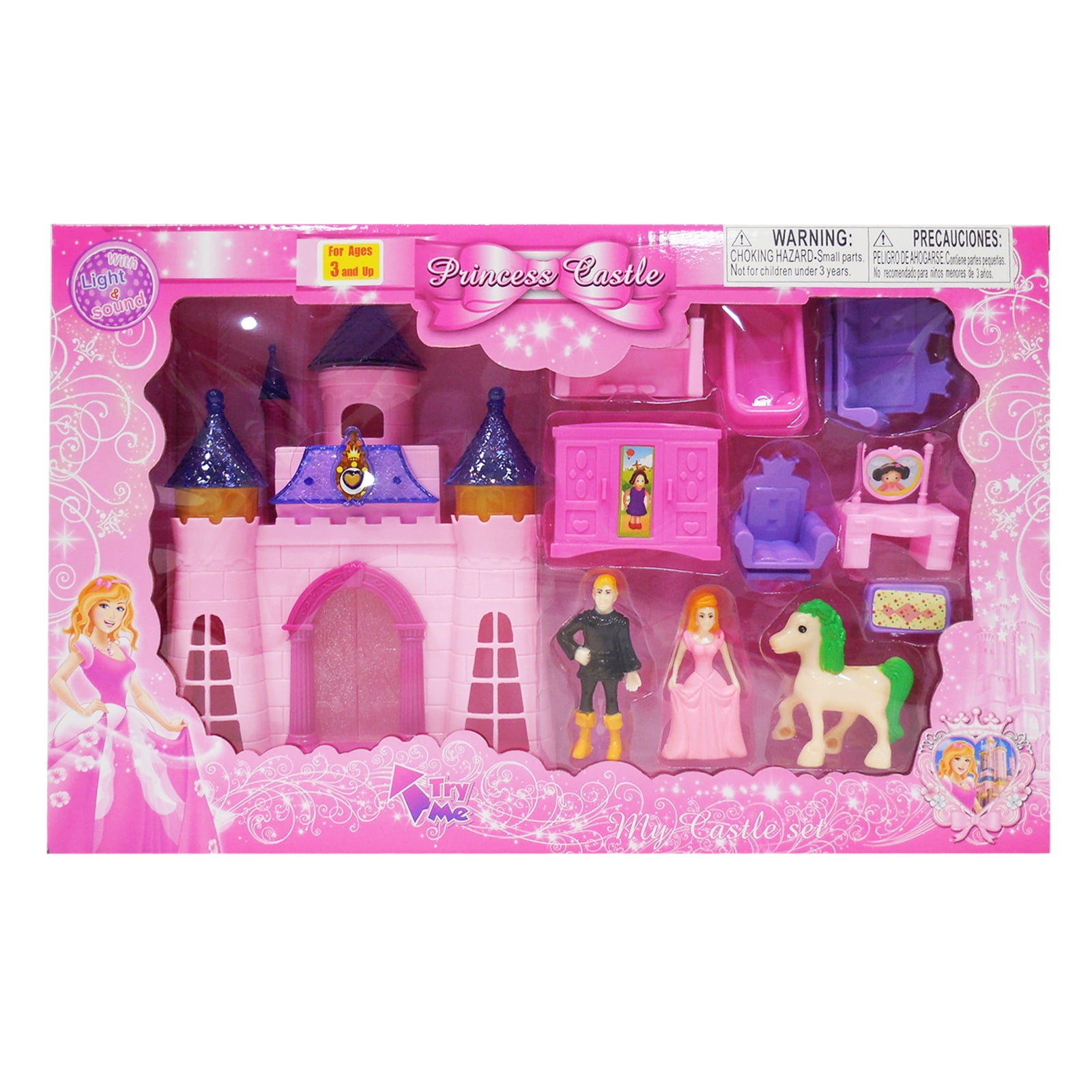 Princess Castle PlaySet with Light & Music Christmas Gift for Little Girl